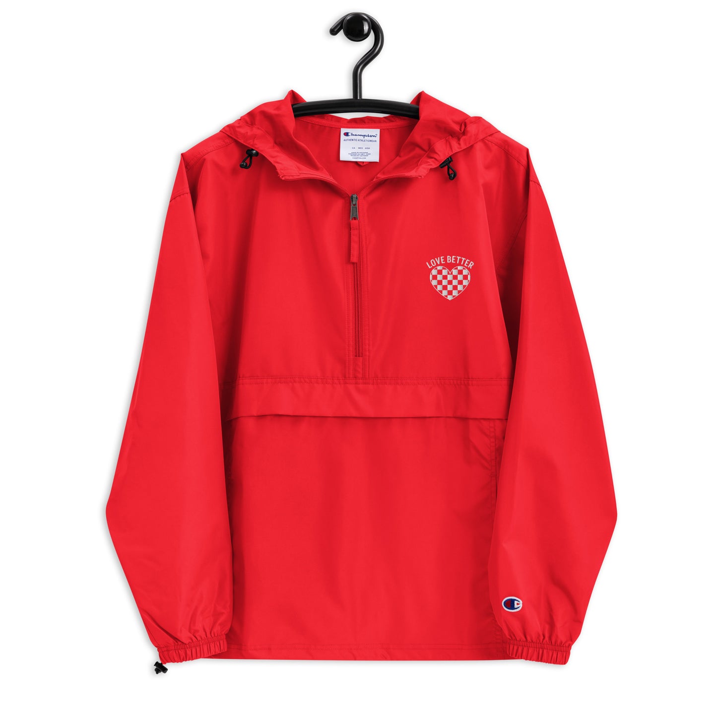 Live Better Embroidered Champion Packable Jacket