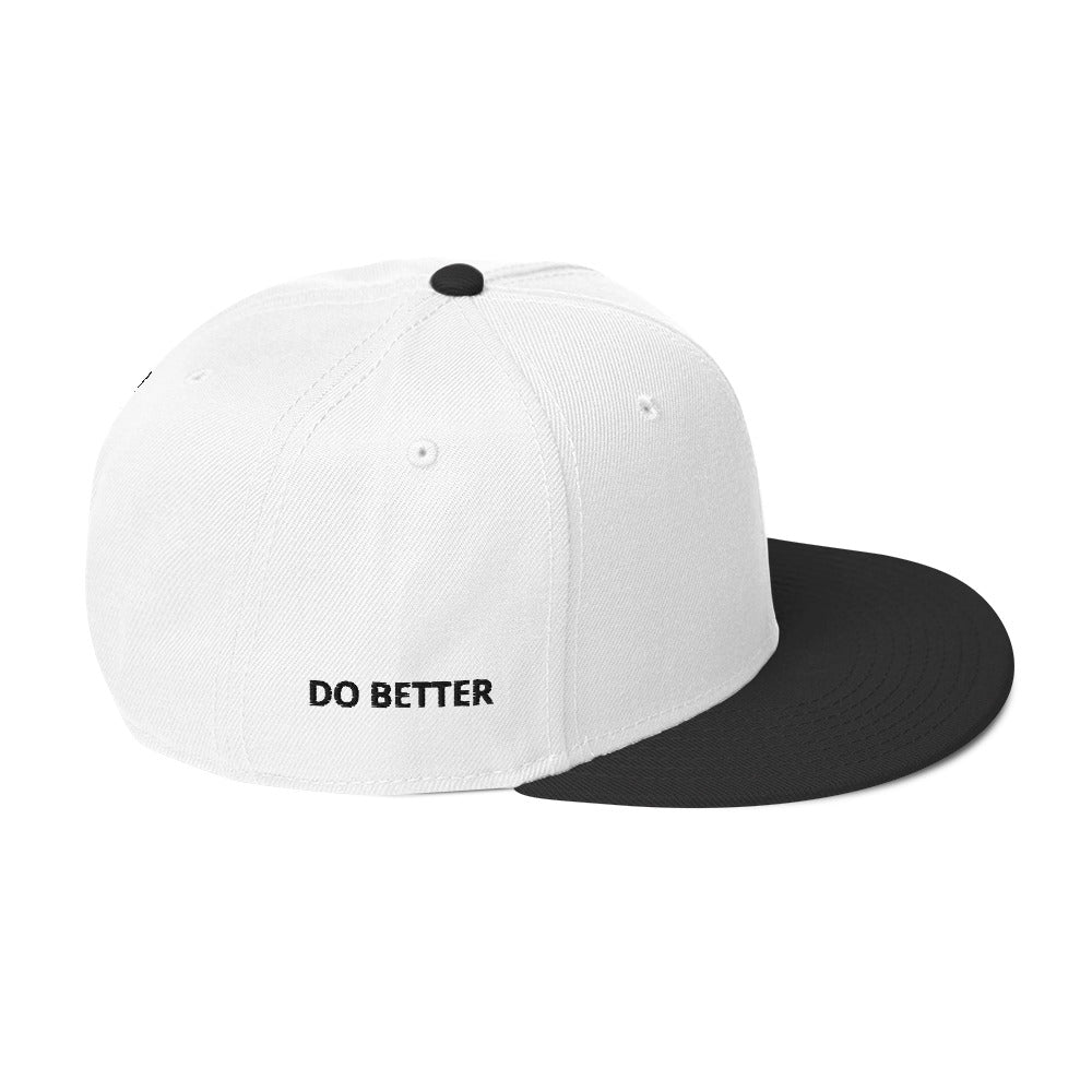 White LOVE BETTER Snapback Hat