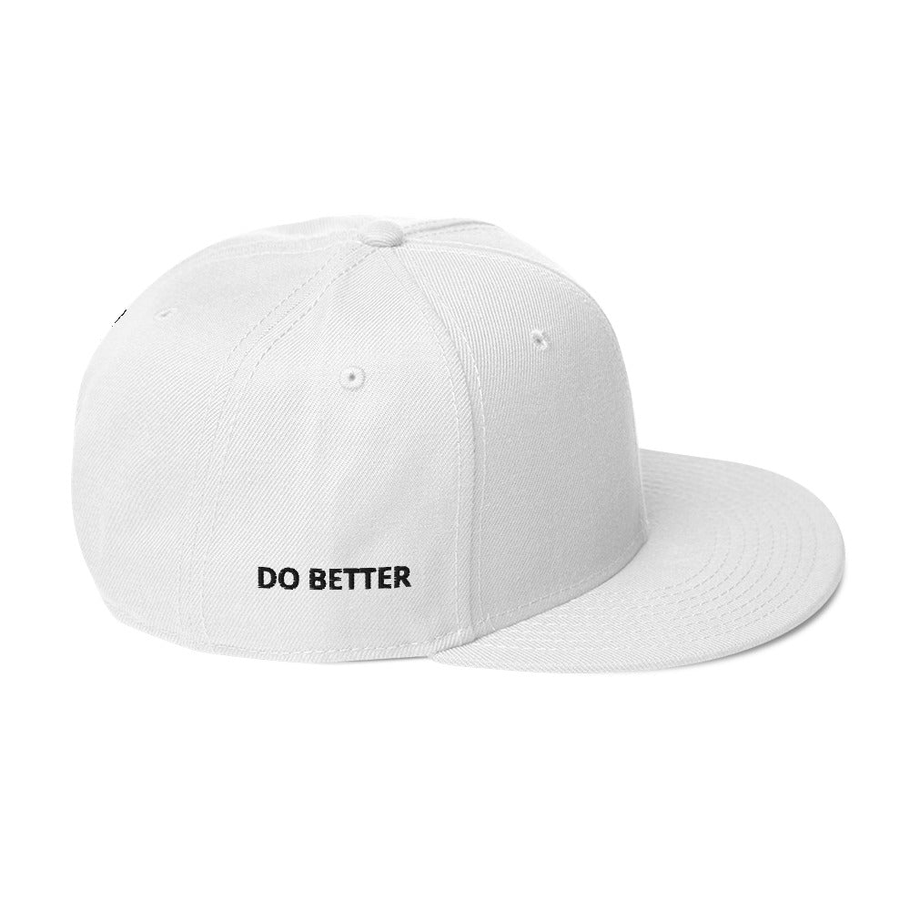 White LOVE BETTER Snapback Hat