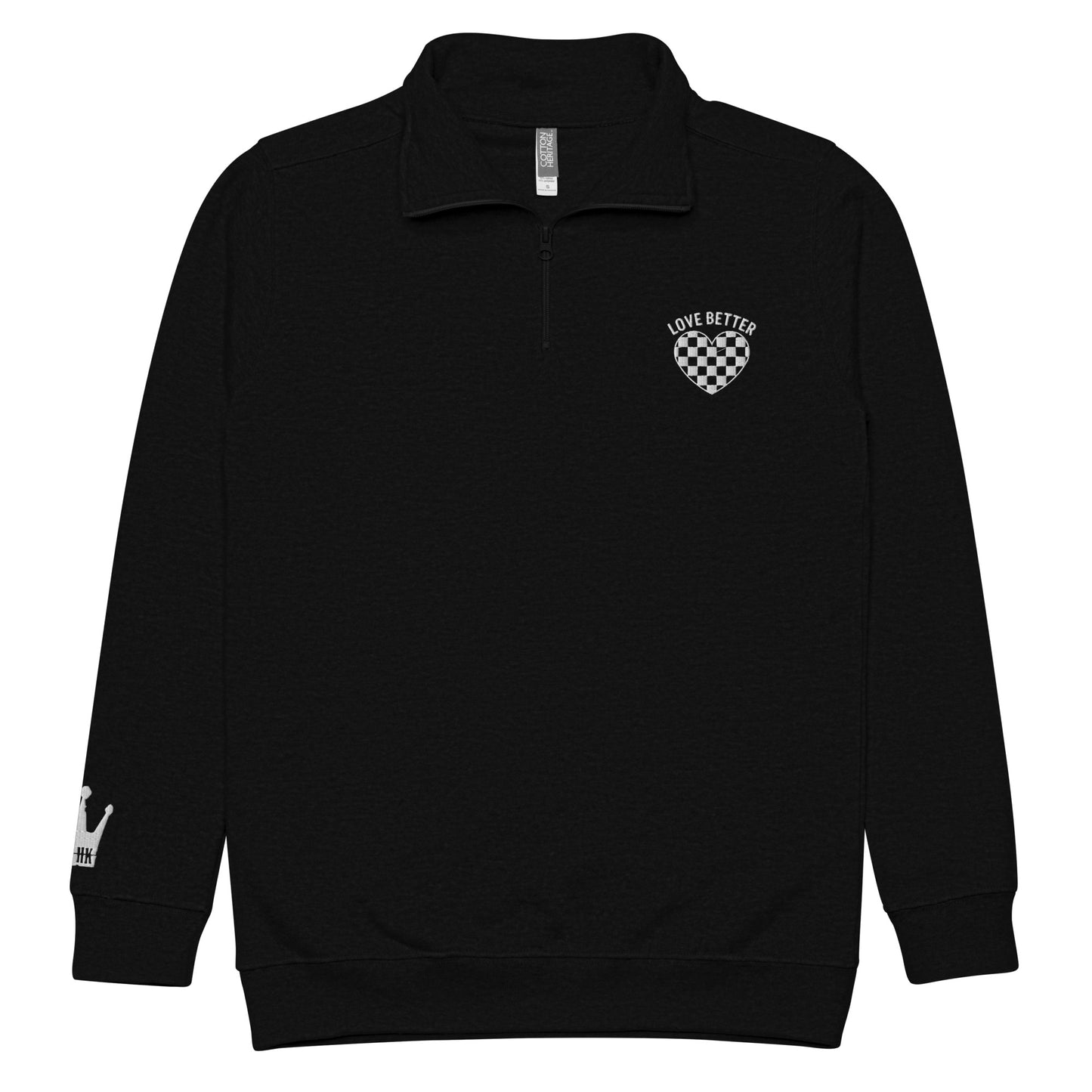 LOVE BETTER "The Quarter" Unisex fleece pullover (White Thread)