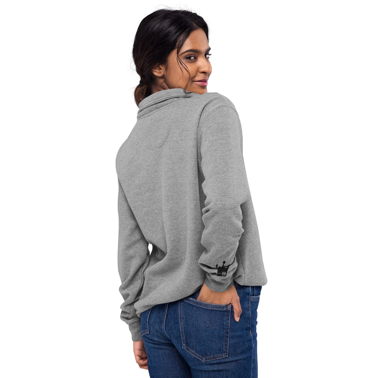 LOVE BETTER " The Quarter" Unisex fleece pullover (Black Threads)
