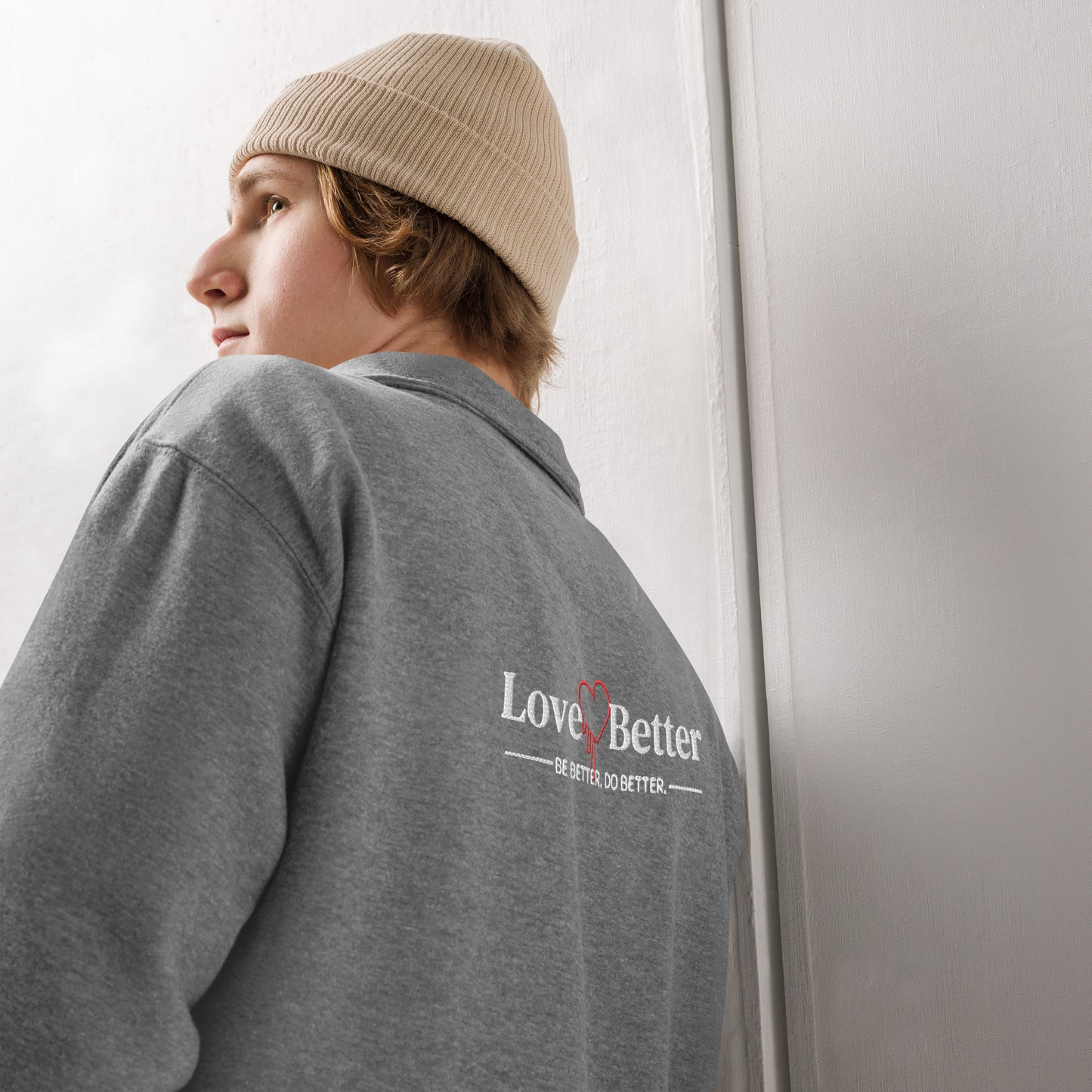 LOVE BETTER "Bleeding Heart" Unisex fleece pullover
