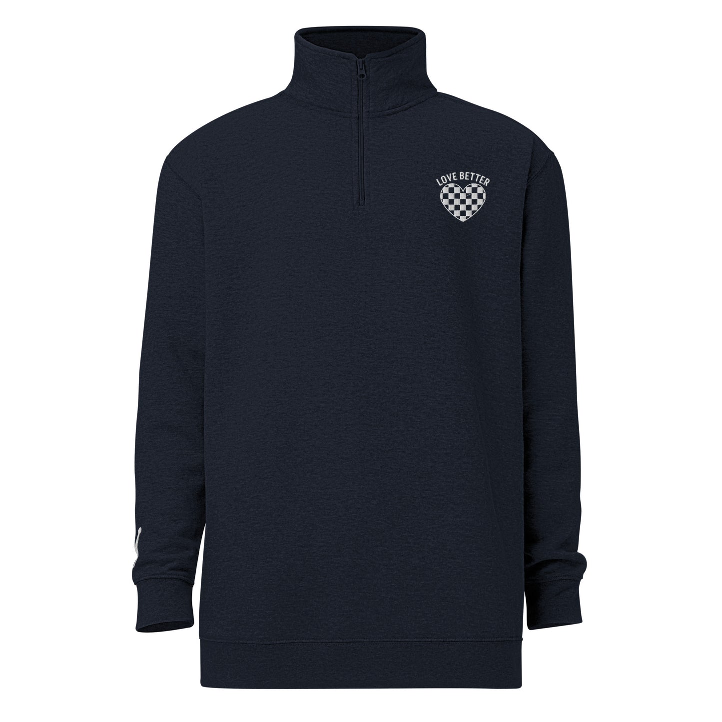 LOVE BETTER "The Quarter" Unisex fleece pullover (White Thread)