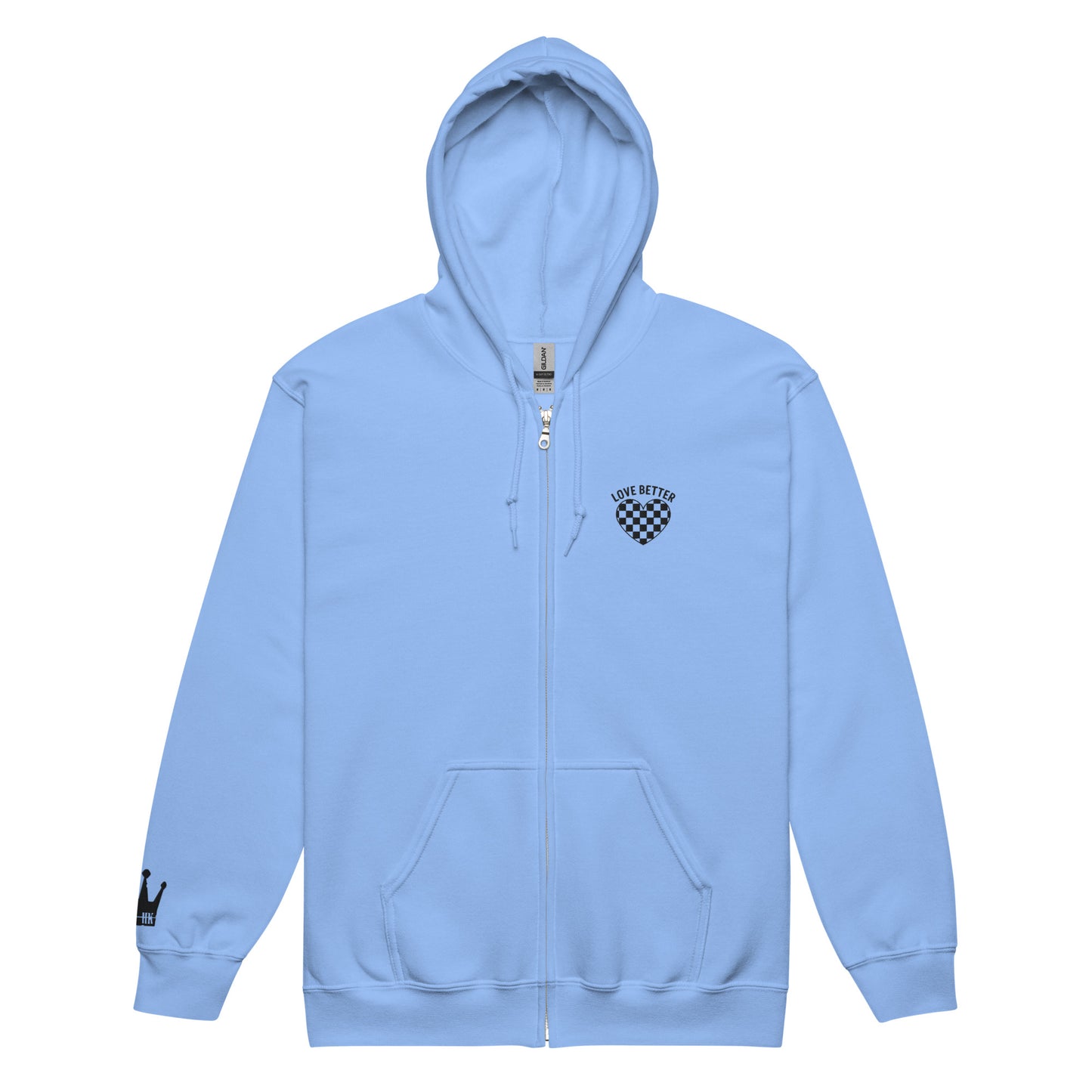 LOVE BETTER "STAPLE ZIP" (black thread) - Unisex heavy blend zip hoodie