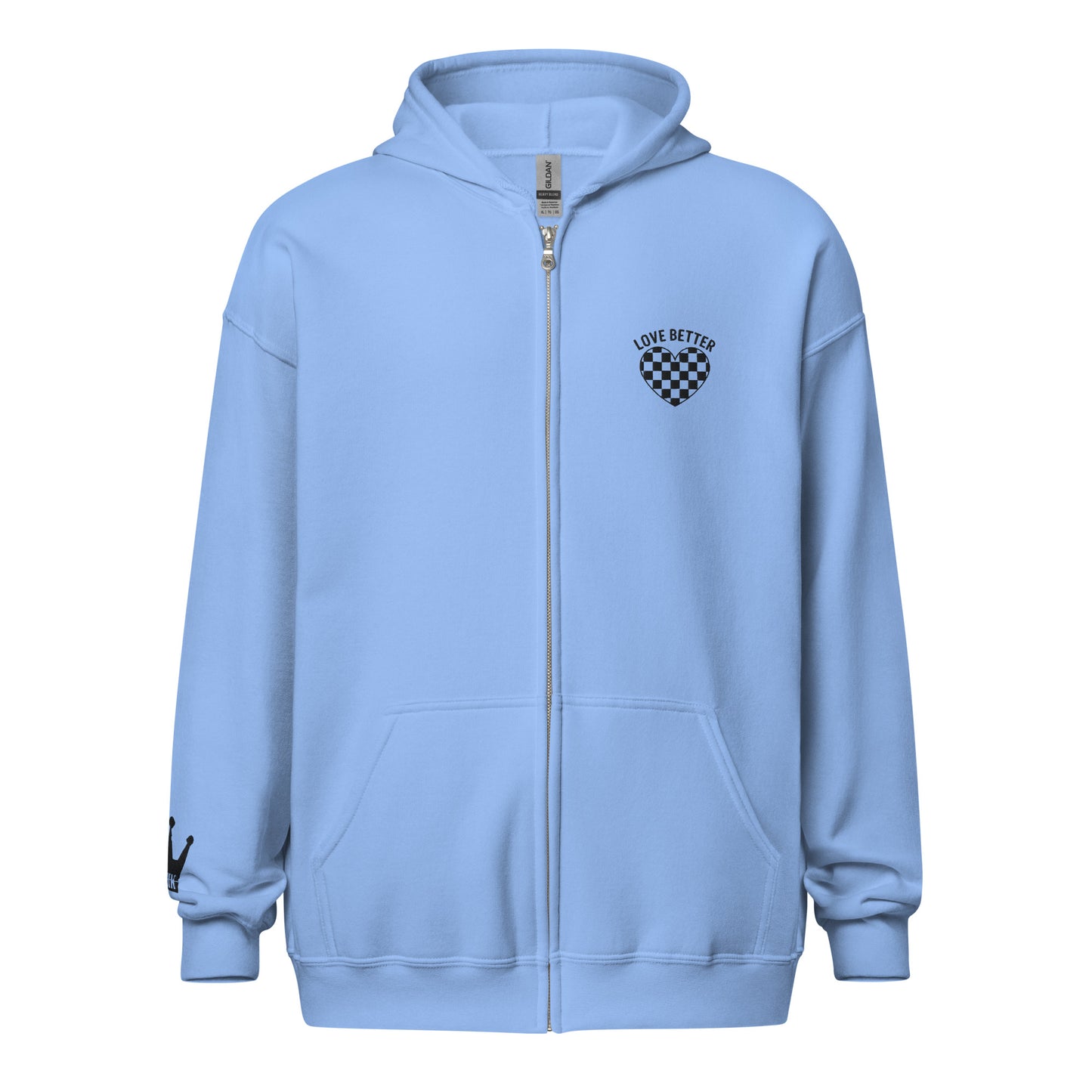 LOVE BETTER "STAPLE ZIP" (black thread) - Unisex heavy blend zip hoodie
