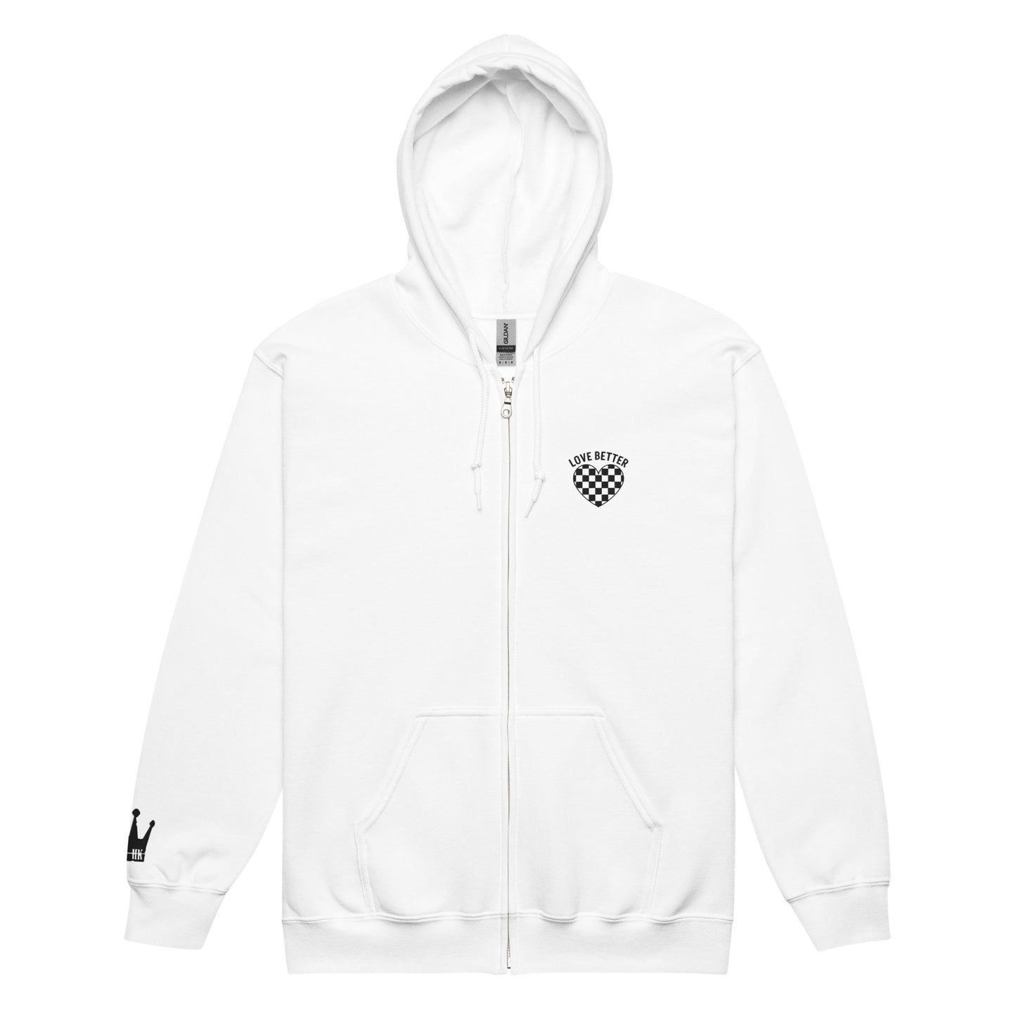 LOVE BETTER "STAPLE ZIP" (black thread) - Unisex heavy blend zip hoodie