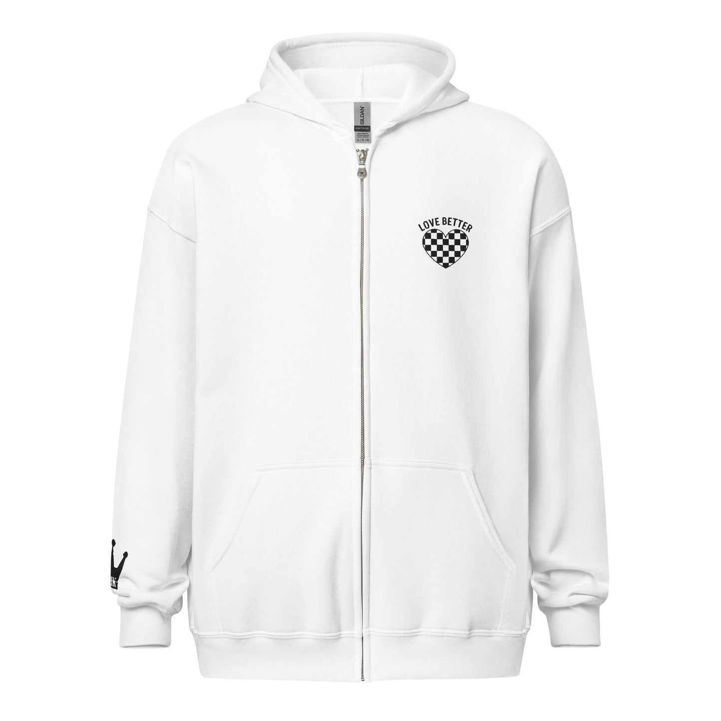 LOVE BETTER "STAPLE ZIP" (black thread) - Unisex heavy blend zip hoodie