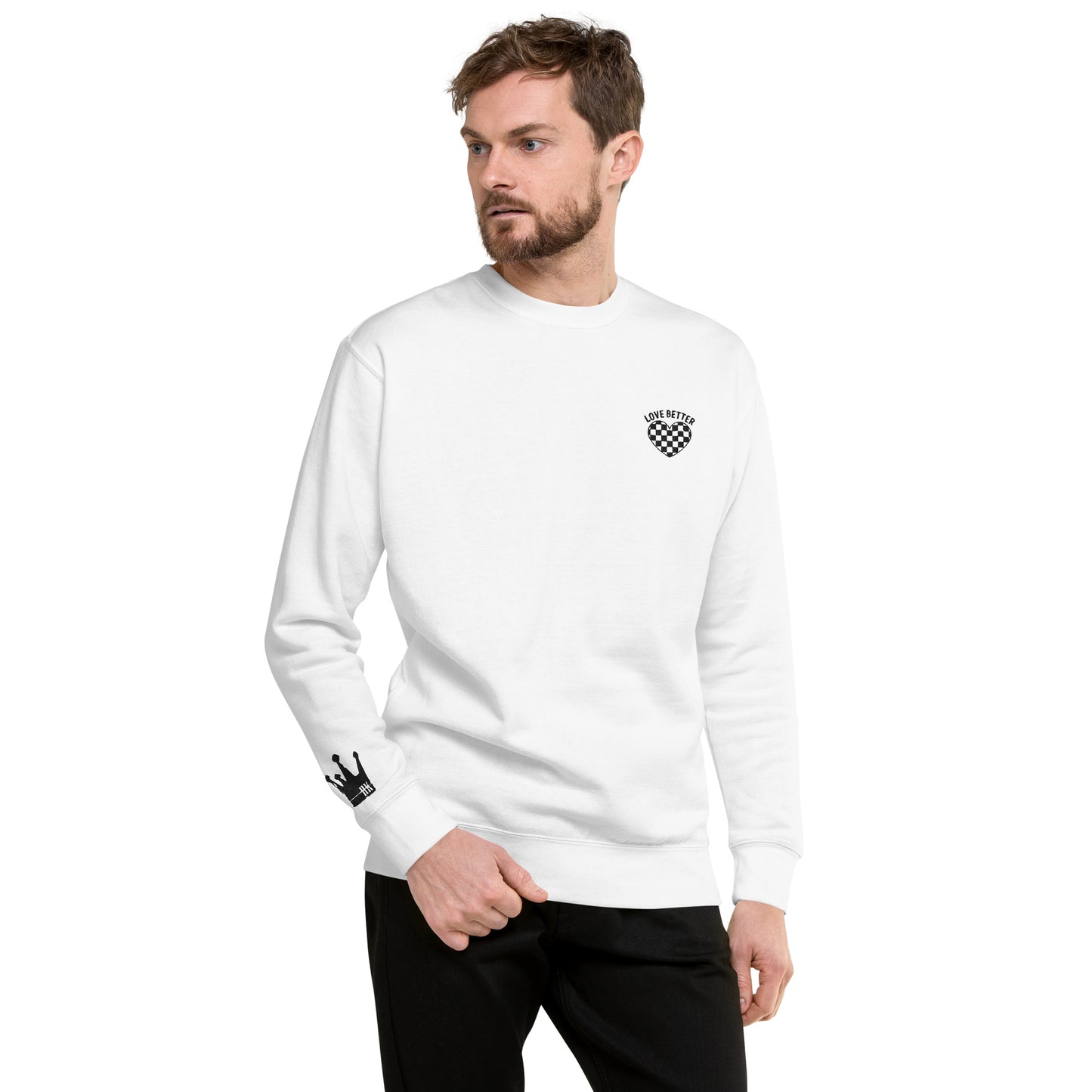 LOVE BETTER "STAPLE SWEAT" (BLACK THREAD) Unisex Premium Sweatshirt