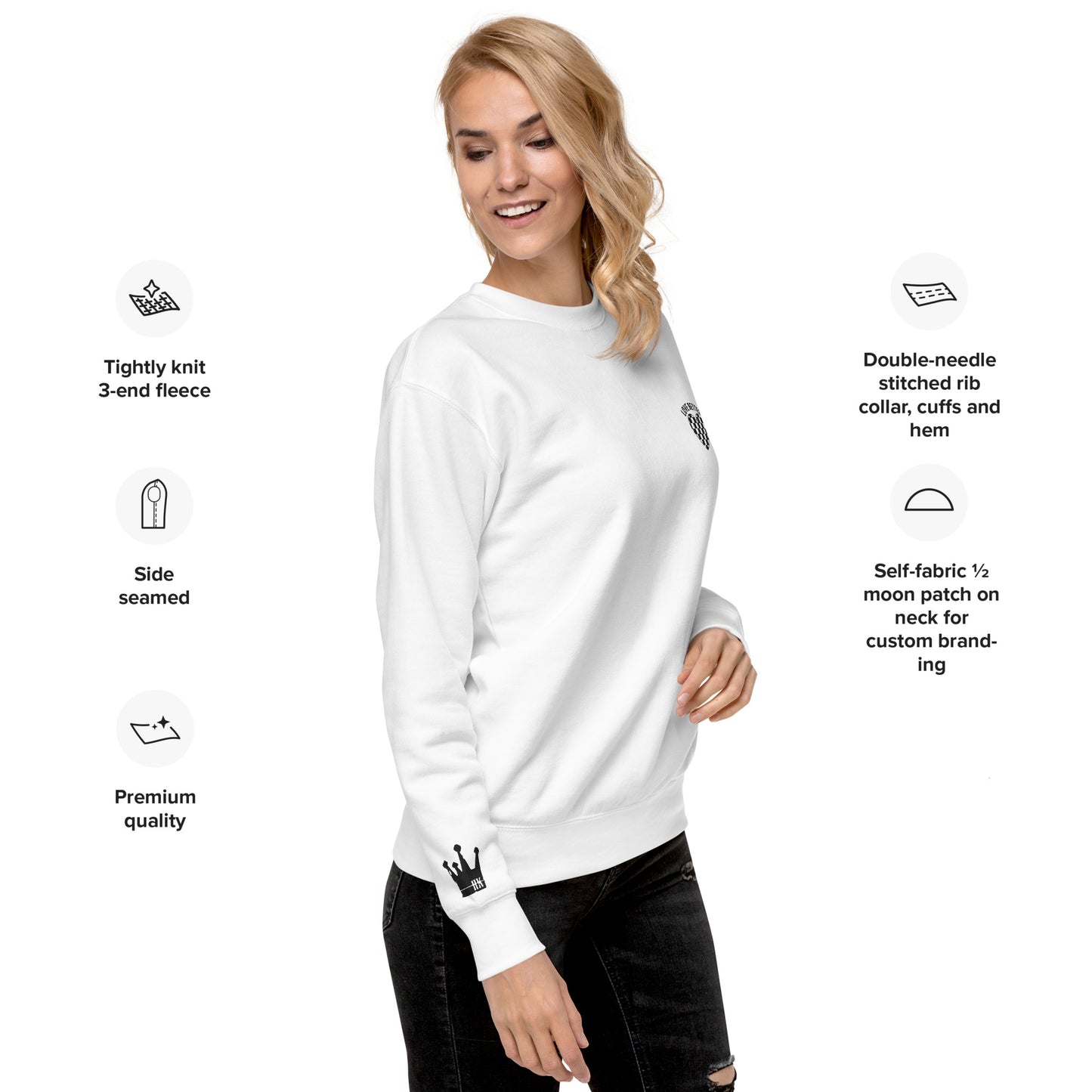 LOVE BETTER "STAPLE SWEAT" (BLACK THREAD) Unisex Premium Sweatshirt